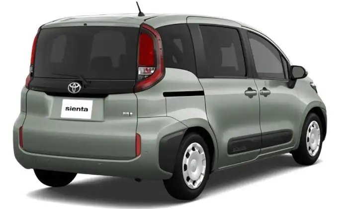 Toyota Sienta Hybrid 2023 Khaki Back