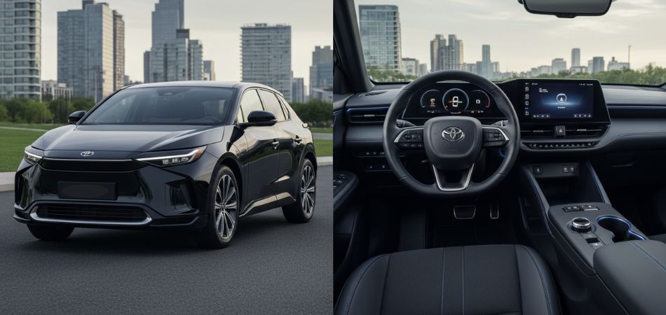 Black Toyota bZ4X interior