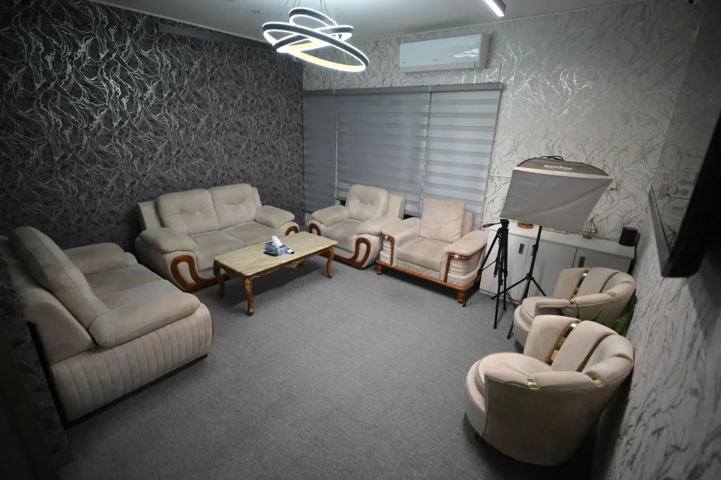 Client lounge and review recording studio at Car Theory BD