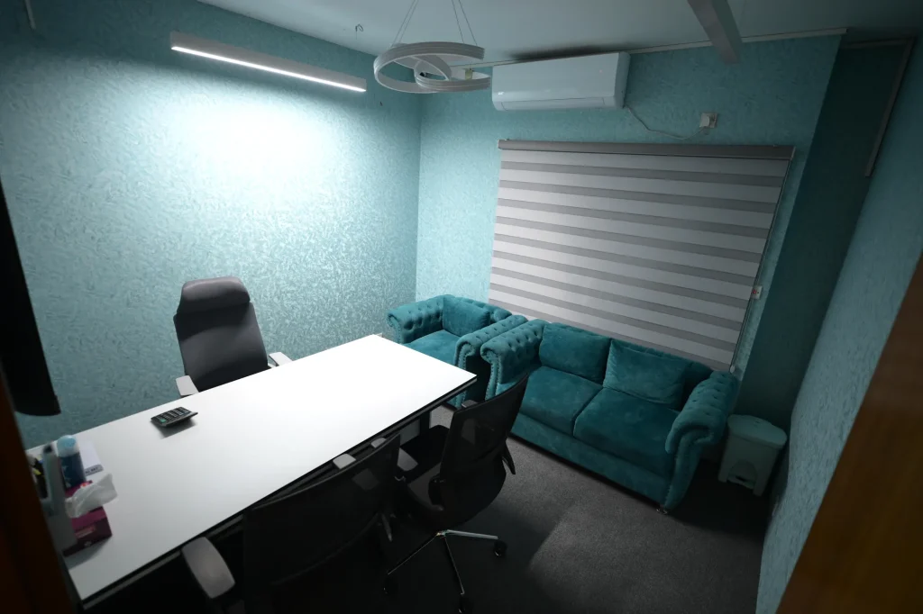 Meeting room with seating at Car Theory BD office
