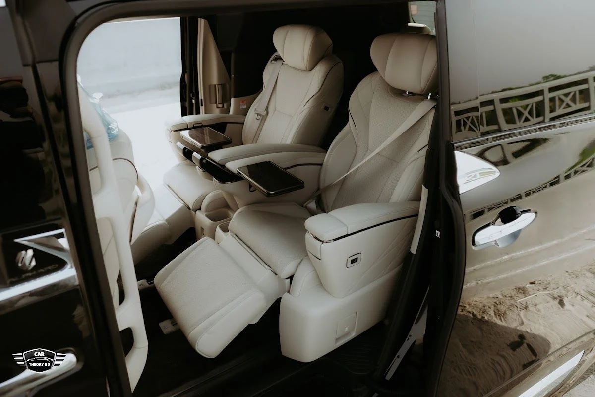 Executive lounge rear seats of a luxury MPV imported by Car Theory BD